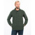 Mens Shawl Collar Aran Sweater in Dark Green