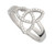 Sterling Silver Trinity Knot Ring with Cubic Zirconias S21015