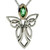 Sterling Silver and 10k Peridot Guardian Angel Pendant By Keith Jack