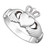 Sterling Silver Puffed Heart Extra Heavy Claddagh Ring S2543