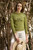 Sally Dress Made by Bill Baber Knitwear in the Color ECRU Hand Made in Linen & Cotton