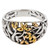 Sterling Silver and 18k Tree of Life Ring (Tapered) PRX9003 by Keith Jack