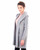 Ladies Classic Fit Long Cardigan Sweater with Hood in Grey