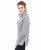 Ladies Turtleneck Ribbed Cable Knit Sweater In Grey