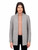 Open Front Cable Knit Cardigan In Grey