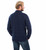 Mens Zip Neck Fisherman Sweater In Navy