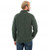 Mens Zip Neck Fisherman Sweater In Dark Green