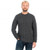 Mens Merino Aran Sweater In Charcoal