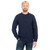 Mens Merino Aran Sweater In Navy