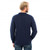 Mens Merino Aran Sweater In Navy