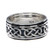 Sterling Silver Oxidized Celtic Love Knot Ring with Rails  sizes 8-15 PRS55953