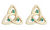 14k Gold Emerald Trinity Knot Stud Earrings S33499 