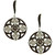 Sterling Silver Rhodium and CZ Night & Day Round Leverback Earrings by  KEITH JACK PES1105