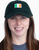 Ireland Tricolor Flag Adult Adjustable Ball Cap in Kelly Green