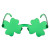 Kid's Green Shamrock-Shaped Sunglasses