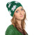 Knit Shamrock Beanie Hat in Green & White