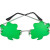 Shamrock Sunglasses with Metal Frame & Green Lenses