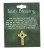 Metal Gold-Plated Celtic Cross Lapel Pin w/Green Crystal Stone