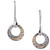 Sterling Silver and 10k Eternity White Topaz Comet Round Hook Earrings by  KEITH JACK PEX8310-WT