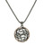Sterling Silver Ruthenium and 10k Rose Path of Life Hammered Pendant By Keith Jack
