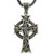 Sterling Silver Oxidized and 18k Ornate Cross Large Pendant By Keith Jack