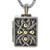 Sterling Silver Oxidized + 10k + 22k Gilded Unisex Double Frame Reversible Locket by KEITH JACK