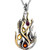 Sterling Silver and 10k Garnet, Citrine & Rhodolite "Fire" Element Pendant By Keith Jack