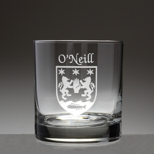 Irish Coat of Arms Family Crest Personalized Tumbler Glass Set