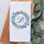 Personalized Blue Hydrangea Monogram Kitchen Towel