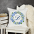 Personalized Blue Hydrangea Monogram Kitchen Towel