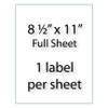 Full Sheet Labels 8-1/2" x 11" | 1-up