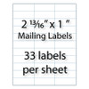 2.8" x 1" Blank Mailing Labels
