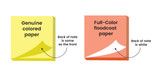 Genuine Colored Post-it® Notes vs. Full-Color Floodcoat Printing: What's the Difference?