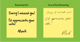 Custom Post-it Notes That Look Like Handwriting