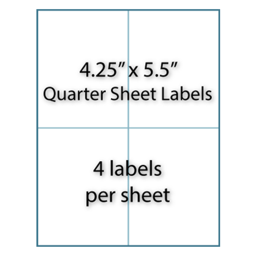 Quarter Sheet Labels 4-1/4" x 5-1/2" | 4-up