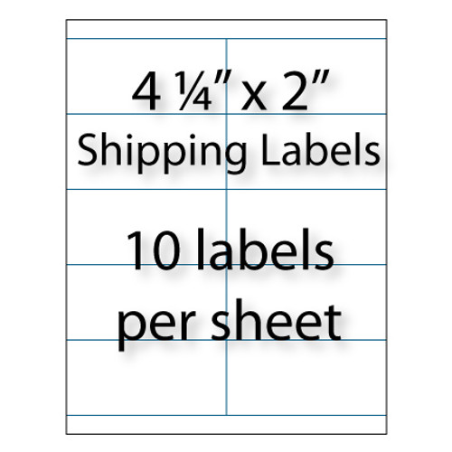 Wholesale 4.25" x 2" Blank Shipping Labels Avery® 5352 Compatible
