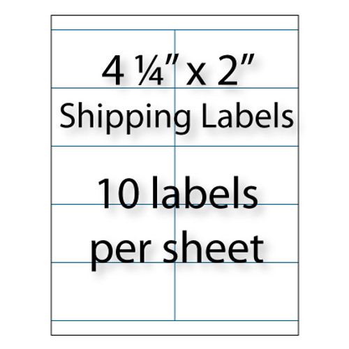 Shipping Labels 4-1/4" x 2" | 10-up