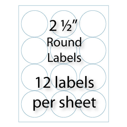 2 5 Round Labels Template