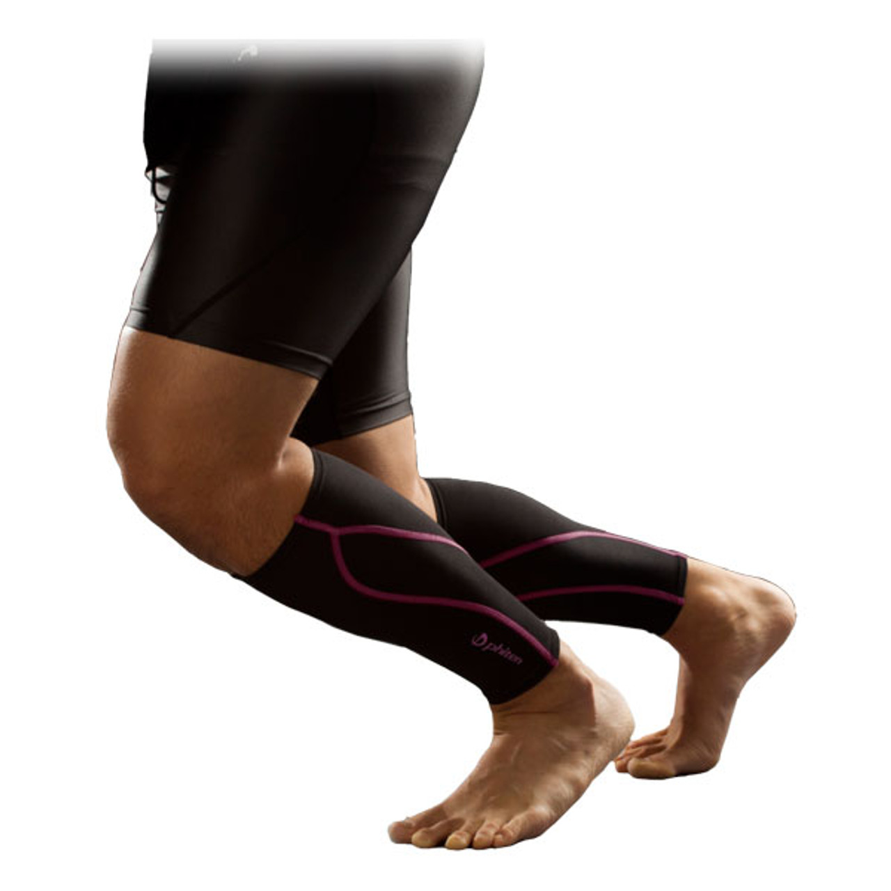 Phiten Titanium Heather Compression Calf Sleeves (Pair) 