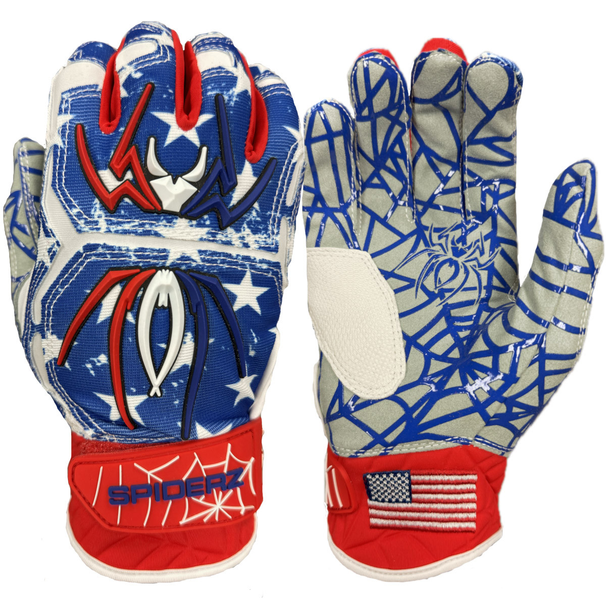 Spiderz Hybrid Adult Baseball/Softball Batting Gloves