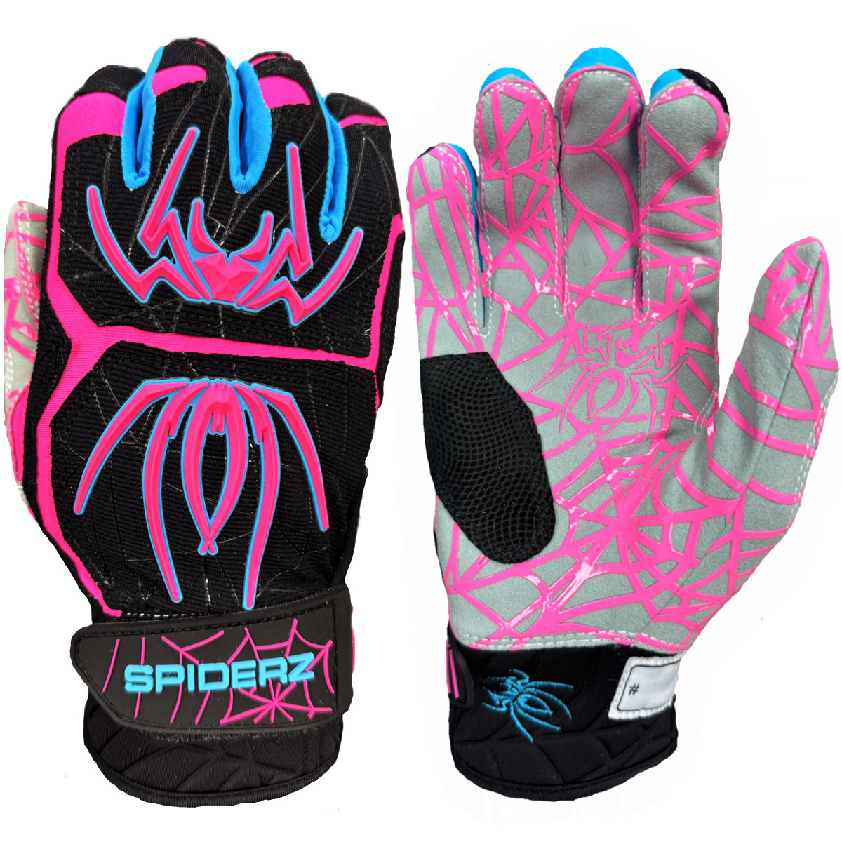 Spiderz Hybrid Adult Baseball/Softball Batting Gloves