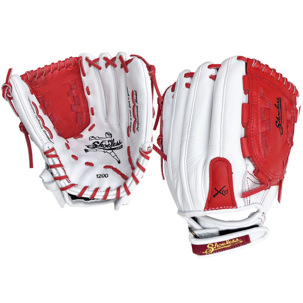 Shoeless Jane Professional 12 Inch 1200FPBW Fastpitch Softball Glove - White/Red
