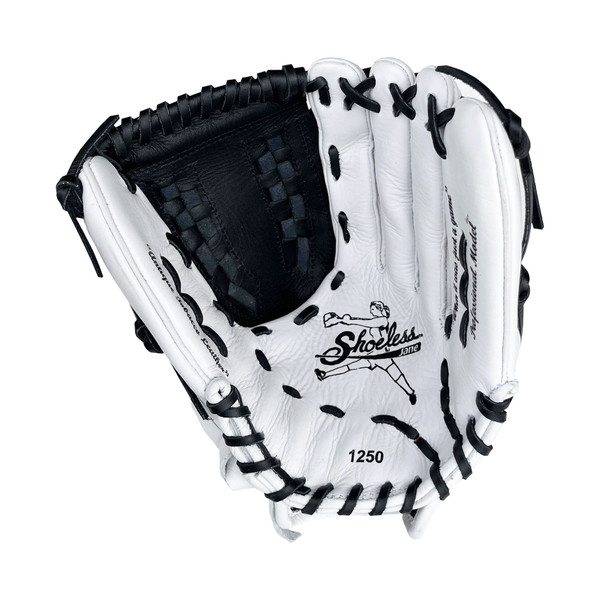 Shoeless Jane Professional 12.5 Inch 1250FPBW Fastpitch Softball Glove - White/Black