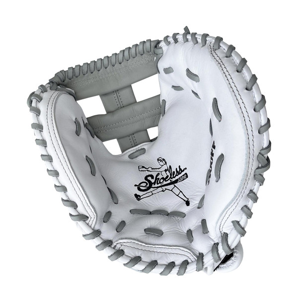 Shoeless Jane Professional 34 Inch 3400FPCM Fastpitch Catcher's Mitt - White/Grey