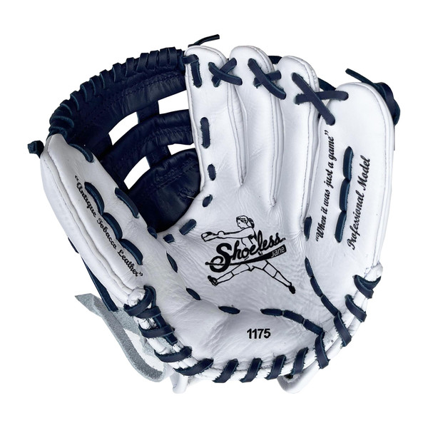Shoeless Jane Professional 11.75 Inch 1175FPHW Fastpitch Softball Glove - White/Navy