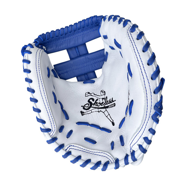 Shoeless Jane Professional 34 Inch 3400FPCM Fastpitch Catcher's Mitt - White/Royal