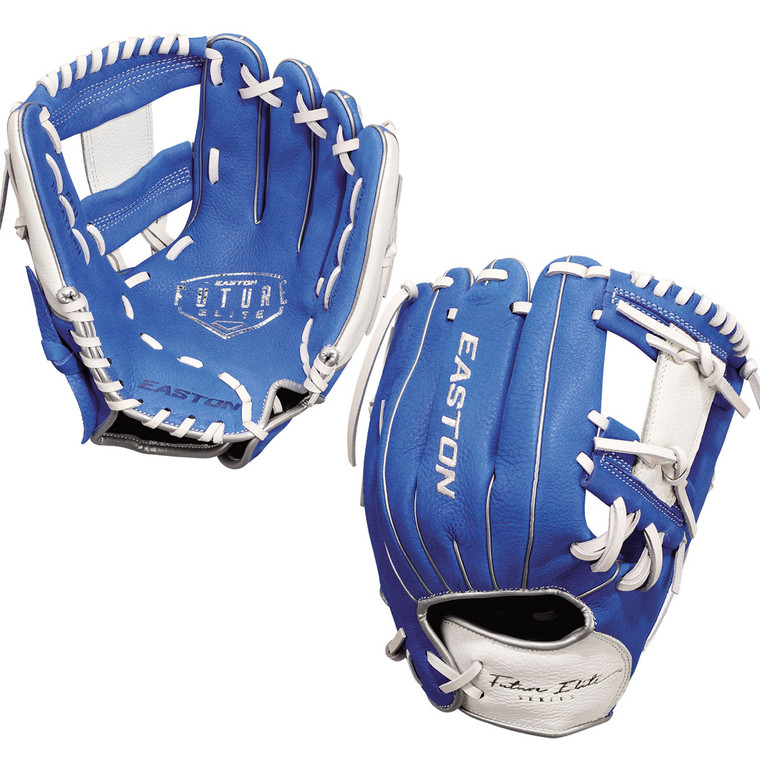 Easton Future Elite 11 Inch FE11 Youth Baseball Glove - Royal/White