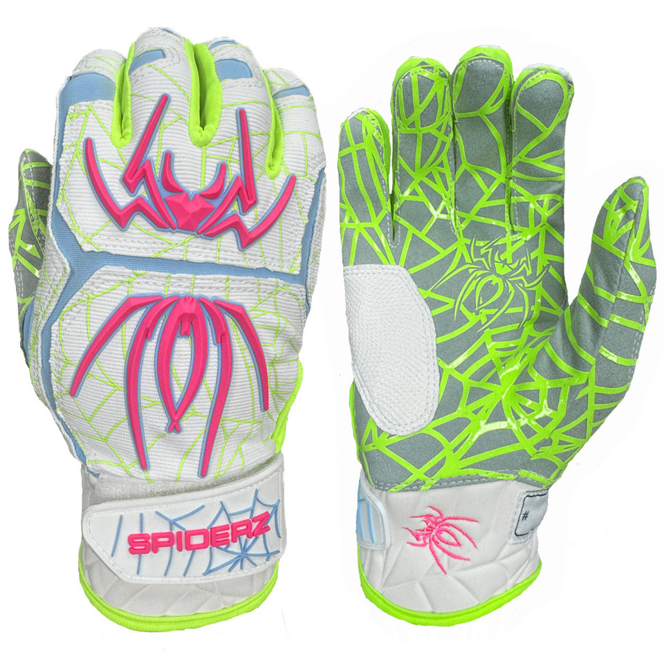 Spiderz Youth Hybrid Baseball/Softball Batting Gloves