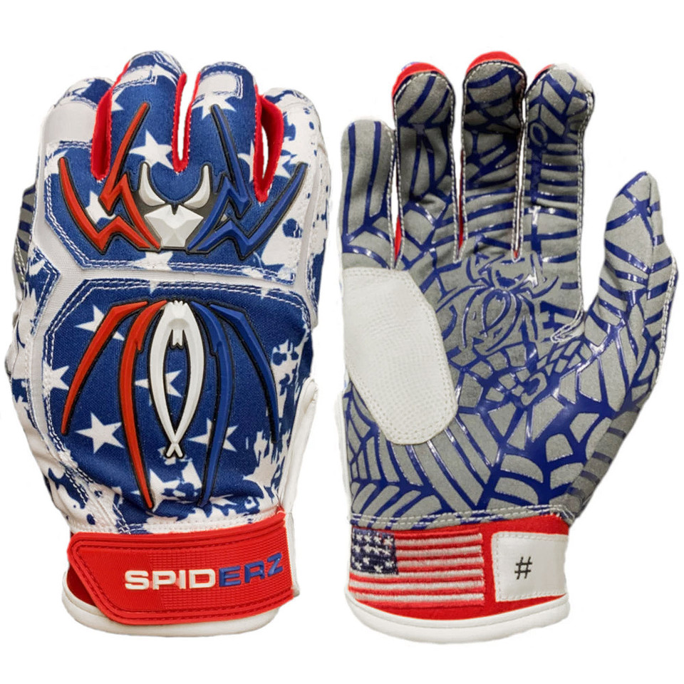 Spiderz Youth Hybrid Baseball/Softball Batting Gloves