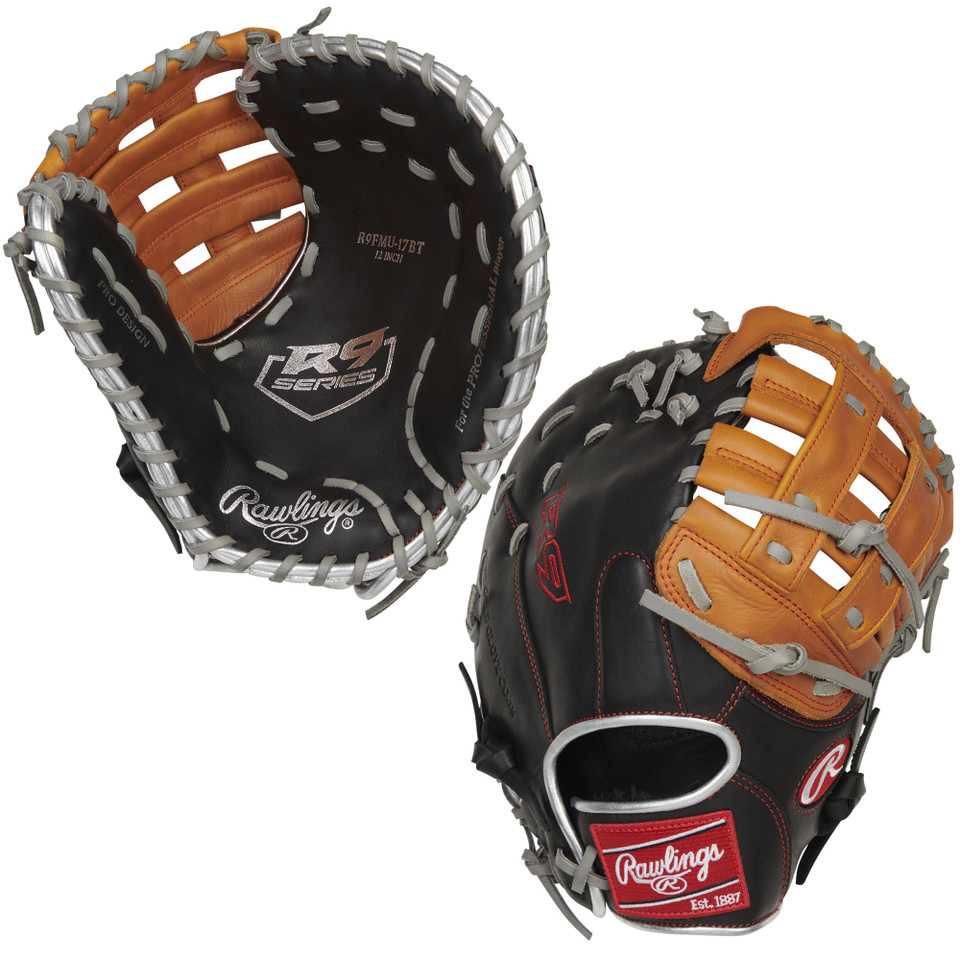 Rawlings R9 Contour Fit 12 Inch R9FMU-17BT Baseball First Base Mitt